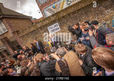 Boris Johnson mit seiner damaligen Frau Marina Wheeler wurde Bürgermeister von London Stockfoto