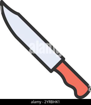 Vektorbild des Messersymbols. Geeignet für mobile Anwendungen, Webanwendungen und Printmedien. Stock Vektor