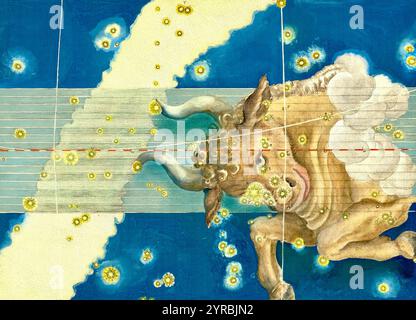 Johann Bayer - Stier der Stier - Uranometria - 1600er Jahre Stockfoto