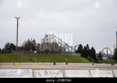 Flight Deck Achterbahn im Canada's Wonderland auf der Jane Street in Vaughan, Toronto, Ontario, Kanada Stockfoto