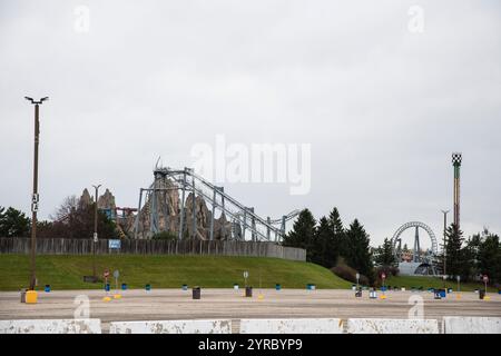 Flight Deck Achterbahn im Canada's Wonderland auf der Jane Street in Vaughan, Toronto, Ontario, Kanada Stockfoto