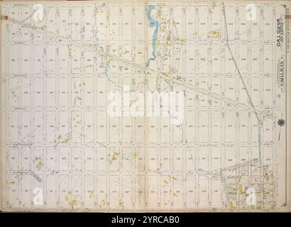 Queens, Vol. 2A, Double Page Plate No. 2; Teil von Ward Two Newtown. [Karte begrenzt durch Mansfield Ave., 41st St.; einschließlich Jackson Ave., 20th St.] 1915 Stockfoto