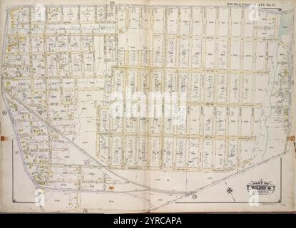 Queens, Vol. 1A, Double Page Plate No. 21; Teil von Ward 4 Jamaica. [Karte begrenzt durch Merrick Rd., Brookville Blvd., 141st Ave., Springfield Blvd.] 1918 Stockfoto