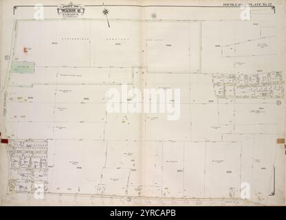 Queens, Vol. 1A, Double Page Plate No. 22; Teil von Ward 4 Jamaica. [Karte begrenzt durch Springfield Blvd., 220th St., Ross St., Merrick Rd.] 1918 Stockfoto