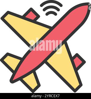 Vektorbild des Smart Flight-Symbols. Geeignet für mobile Anwendungen, Webanwendungen und Printmedien. Stock Vektor