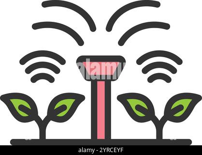 Vektorbild des Symbols „Smart Farm“. Geeignet für mobile Anwendungen, Webanwendungen und Printmedien. Stock Vektor