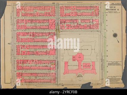 Begrenzt durch W. 83rd Street, Central Park West, W. 77th Street und Amsterdam Avenue, Plate 93, Teil von Abschnitt 4 1925 Stockfoto