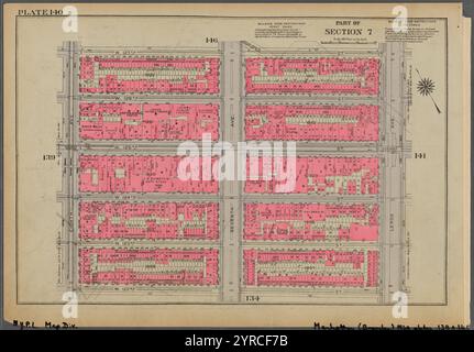 Platte 140, Teil von Abschnitt 7: [Begrenzt durch W. 127th Street, Lenox Avenue, W. 122nd Street und Eighth Avenue] 1930 Stockfoto