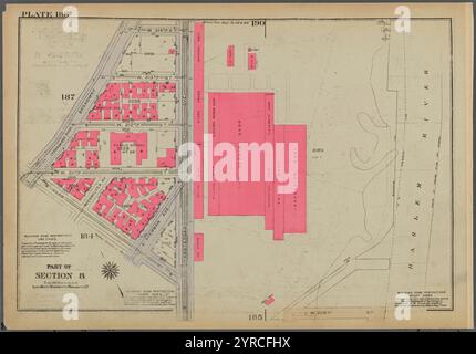 Platte 188, Teil von Abschnitt 8: [Begrenzt durch W. 214th Street, (Harlem River) Amsterdam Avenue, Isham Street und Broadway] 1930 Stockfoto