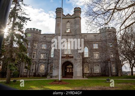London, Ontario, Kanada - Das Middlesex County Court House. Das Gebäude wurde in den Jahren 1827–1929 errichtet. Sie wurde 195 als National Historic Site ausgewiesen Stockfoto
