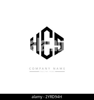 HES Letter-Logo mit Polygonform. HES Polygon- und würfelförmiges Logo. HES hexagonale Vektor-Logo-Vorlage weiß und schwarz. HES monogr Stock Vektor