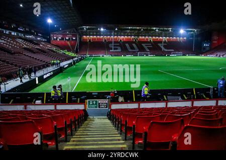 Bramall Lane Stadium, Großbritannien. Dezember 2024. Bramall Stadium vor der internationalen Freundschaft zwischen England und der Schweiz im Bramall Lane Stadium, Sheffield, England 3. Dezember 2024 | Foto: Jayde Chamberlain/SPP. Jayde Chamberlain/SPP (Jayde Chamberlain/SPP) Credit: SPP Sport Press Photo. /Alamy Live News Stockfoto