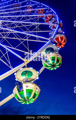 Das Riesenrad auf dem Wantermaart (Wintermarkt) in Luxemburg-Stadt, Luxemburg Stockfoto