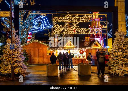 Der feierliche Eintritt zum Wantermaart (Wintermarkt) am Place de la Constitution in Luxemburg-Stadt, Luxemburg Stockfoto