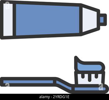Vektorbild des Symbols Zahnpasta. Geeignet für mobile Anwendungen, Webanwendungen und Printmedien. Stock Vektor