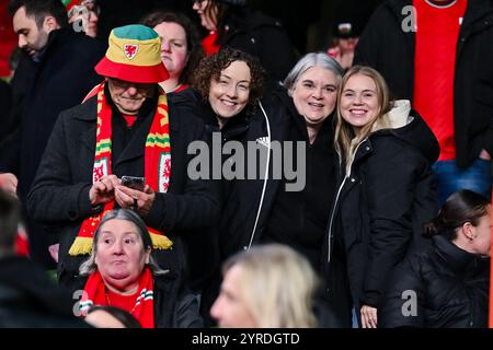 DUBLIN, Irland. Dezember 2024. Während der Frauen-Europameisterschaft 2025 spielt die WEQ Play-offs im zweiten Runde-Spiel zwischen der Republik Irland und Wales am 3. November 2024 im Aviva Stadium in Dublin. (Bild von Ashley Crowden/FAW) Credit: Football Association of Wales/Alamy Live News Stockfoto