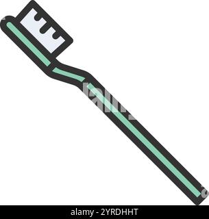 Vektorbild des Zahnbürstensymbols. Geeignet für mobile Anwendungen, Webanwendungen und Printmedien. Stock Vektor