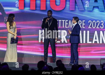 Mailand, Italien. Dezember 2024. (C) Marcus Thuram nimmt an der Gran Galà del Calcio AIC Oscar del Calcio 2024 im Superstudio Maxi Teil. (Foto: Fabrizio Carabelli/SOPA Images/SIPA USA) Credit: SIPA USA/Alamy Live News Stockfoto