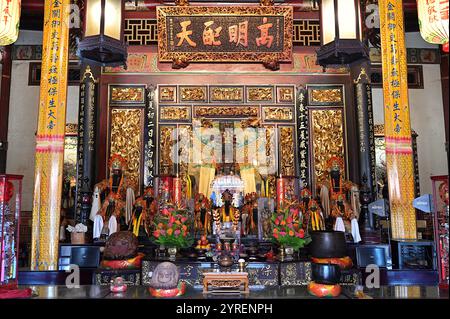 Der Dalongdong Baoan Tempel ist ein chinesischer Volksreligionstempel im Bezirk Datong in Taipeh, Taiwan. Ursprünglich von Einwanderern aus Xiamen, Fuji, gebaut Stockfoto