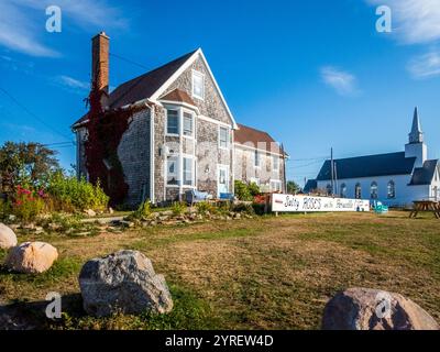 Salty Rose's und das Periwinkle Café auf dem Cabot Trail auf Cape Breton Island im unsinnigen Beach Nova Scotia Kanada Stockfoto