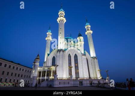 KASAN, RUSSLAND - 01. SEPTEMBER 2024: Kul-Sharif-Moschee an einem Septemberabend Stockfoto