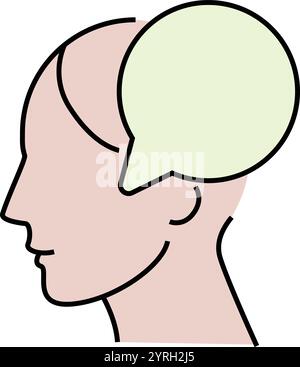 Symbol für Gedanken, App-Symbole, Symbol für kreative Geschäftslösungen Stock Vektor