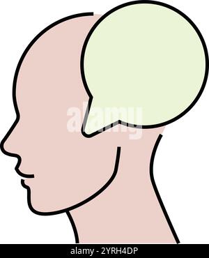 Symbol für Gedanken, App-Symbole, Symbol für kreative Geschäftslösungen Stock Vektor