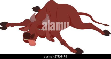 Bull Stock Market, Symbole für Börsentrends Stock Vektor