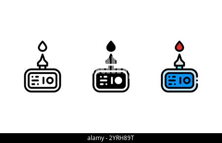 Glukosemeter oder Glukoseprüfsymbol, das die Blutzuckerkontrolle anzeigt. Diese Vektor-Symbole perfekt für das Thema Gesundheitswesen. Stock Vektor