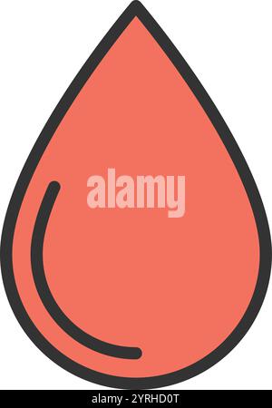 Vektorbild des Symbols für Bluttropfen. Geeignet für mobile Anwendungen, Webanwendungen und Printmedien. Stock Vektor