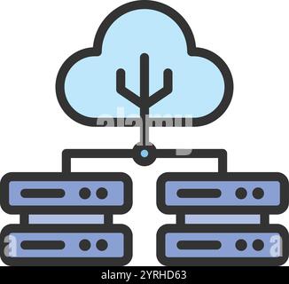 Vektorbild des Big Data-Symbols. Geeignet für mobile Anwendungen, Webanwendungen und Printmedien. Stock Vektor