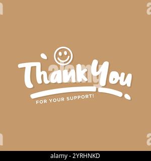 Vielen Dank, vielen Dank für Ihre Unterstützung, vielen Dank für Ihre Grußkarte, vielen Dank für Ihre Illustration. Stock Vektor