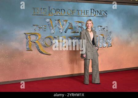 London, UK - 3. Dezember 2024 Cate Blanchett bei der britischen Premiere von The Lord of the Rings, The war of the Rohirrim, am 3. Dezember 2024 im Odeon Luxe Leicester Square, London, England. CAP/JOR ©JOR/Capital Pictures Stockfoto