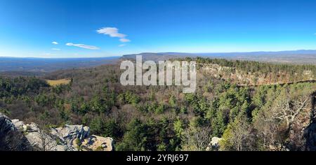 Panoramablick auf die Catskill Mountains in New Paltz, NY. Stockfoto