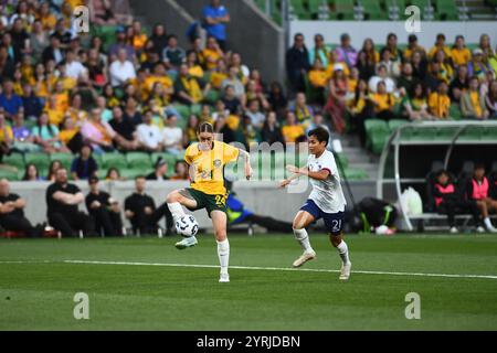 MELBOURNE, AUSTRALIEN. Dezember 2024. Im Bild: Sharn Freier von den australischen Matildas während des Australia Matildas vs Chinese Taipei International Friendly im AAMI Park in Melbourne am 4. Dezember 2024. Quelle: Karl Phillipson/Alamy Live News Stockfoto