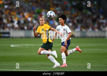 MELBOURNE, AUSTRALIEN. Dezember 2024. Im Bild: Chloe Logarzo von den australischen Matildas während des Australia Matildas vs Chinese Taipei International Friendly im AAMI Park in Melbourne am 4. Dezember 2024. Quelle: Karl Phillipson/Alamy Live News Stockfoto