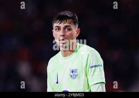 Palma De Mallorca, Spanien. Dezember 2024. Pedri (FC Barcelona) während des LaLiga EA SPORTSPIELS zwischen RCD Mallorca und FC Barcelona bei Estadi Mallorca Son Moix. Endpunktzahl RCD Mallorca 1-5 FC Barcelona. (Foto: Maciej Rogowski/SOPA Images/SIPA USA) Credit: SIPA USA/Alamy Live News Stockfoto