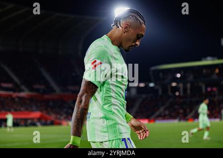 Palma De Mallorca, Spanien. Dezember 2024. Raphinha (FC Barcelona) während des LaLiga EA SPORTSPIELS zwischen RCD Mallorca und FC Barcelona bei Estadi Mallorca Son Moix. Endpunktzahl RCD Mallorca 1-5 FC Barcelona. (Foto: Maciej Rogowski/SOPA Images/SIPA USA) Credit: SIPA USA/Alamy Live News Stockfoto