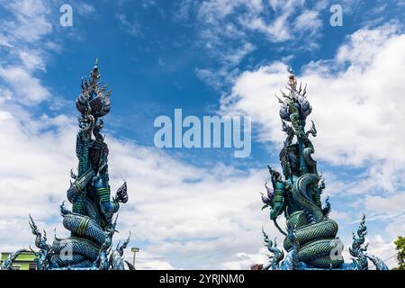 WatRongSueaTen, Chiang Rai, Thailand, 17. Juni 2019. Stockfoto