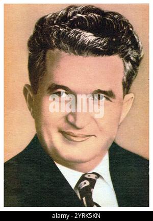 Nicolae Ceausescu (1918 ? 25. Dezember 1989), rumänischer Politiker und letzter kommunistischer Führer Rumäniens, der von 1965 bis 1989 Generalsekretär der Kommunistischen Partei Rumäniens war. Er wurde im Dezember 1989 in der rumänischen Revolution gestürzt und hingerichtet Stockfoto