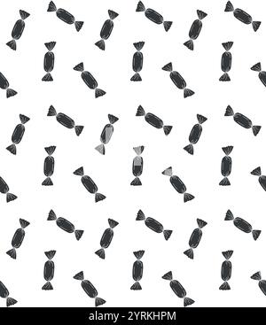 Nahtloses Vektor-Muster von Süßigkeiten Stock Vektor