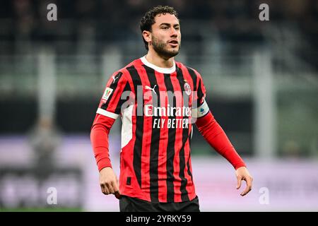 Davide CALABRIA vom AC Mailand während des Italienischen Pokals, Coppa Italia, Achtelfinale des AC Mailand gegen US Sassuolo am 3. Dezember 2024 im San Siro Stadion in Mailand Stockfoto