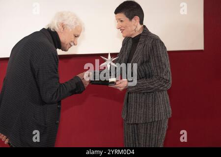 TURIN, ITALIEN - 26. NOVEMBER: Miche Placido nimmt am 42. Torino Film Festival 2024 Teil und erhält den Preis „Stella della Mole“ Stockfoto
