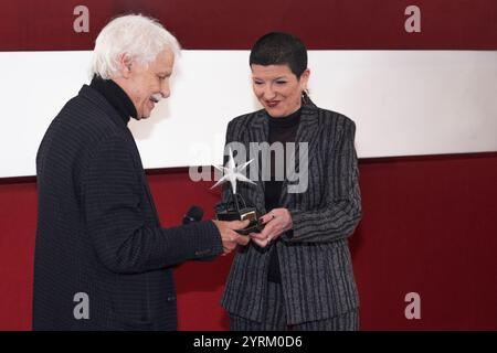 TURIN, ITALIEN - 26. NOVEMBER: Miche Placido nimmt am 42. Torino Film Festival 2024 Teil und erhält den Preis „Stella della Mole“ Stockfoto