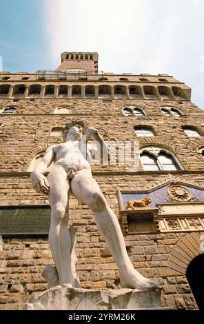 Statue von David. Piazza della Signoria. Florenz. Toskana. Italien Stockfoto