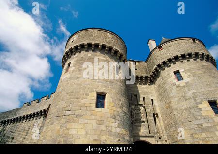 Guerande, Blick auf die Stadtmauer. Bretagne. Frankreich Stockfoto