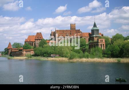 Malbork Castle am Nogat River. Pommern. Polen Stockfoto