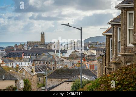 Stadtbild von Penzance, Cornwall, England Stockfoto