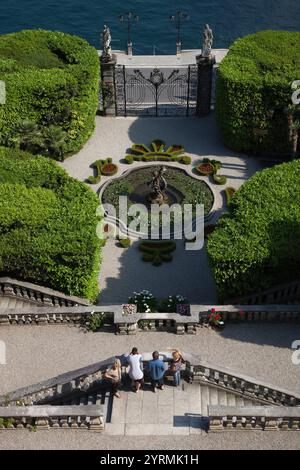 Italien, Lombardei, Seen, Comer See, Tremezzo, Villa Carlotta Brunnen Stockfoto