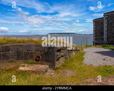 Brean Down Fort eine viktorianische Marinestützung am Bristol Channel in North Somerset im Südwesten Englands Großbritannien, erbaut in den 1860er Jahren als Palmerston Fort. Stockfoto